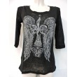 Blusa brillo encaje atras