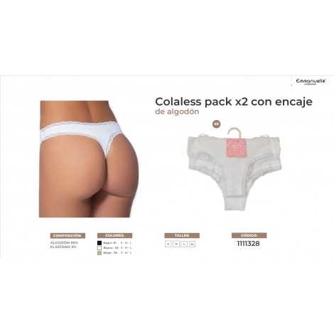 Colales con encaje x 2 Emmanuelle