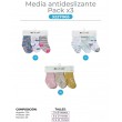 Medias de bebe c/antideslizante x 3 Motor Oil
