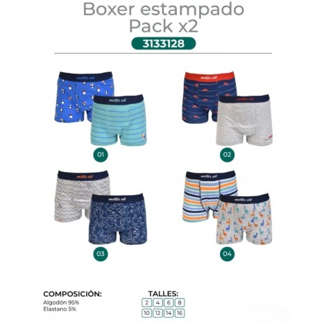 Boxer de niño x 2 Motor Oil